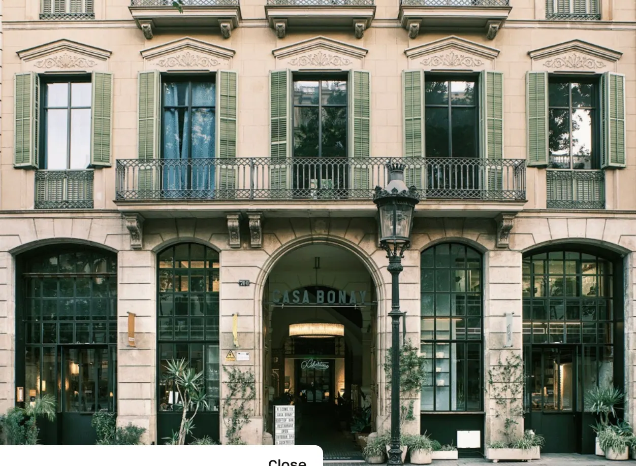 Casa Bonay facade in Eixample, Barcelona